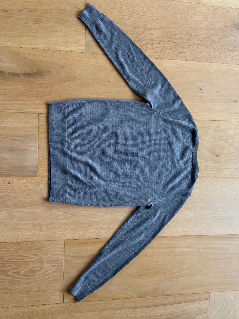 Banana Republic Crew Neck Extra Fine Merino Wool Grey Pullover Sweater, Size S